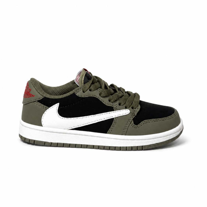Black & Olive Classic Sneakers