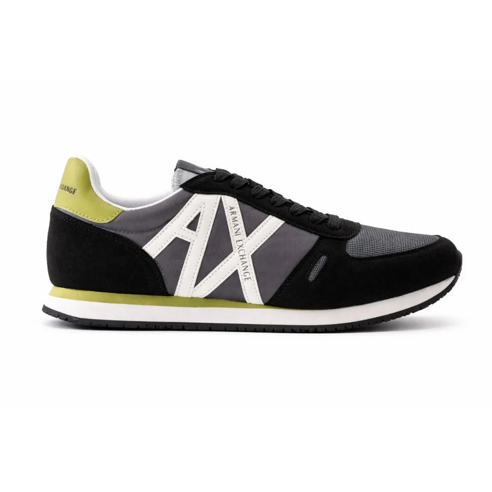 ARMANI EXCHANGE Logo Lace-Up XUX017 Sneakers - GRYGRN