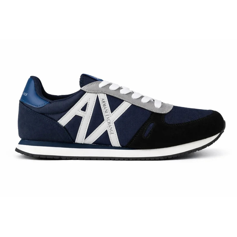 ARMANI EXCHANGE Logo Lace-Up XUX017 Sneakers - NVYBLK