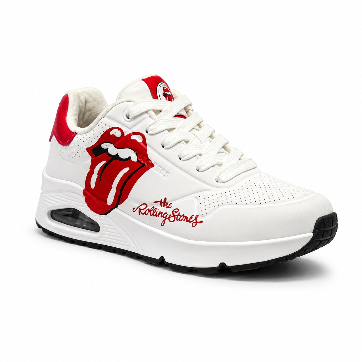 SKECHERS UNO WHITE ROLLING STONES