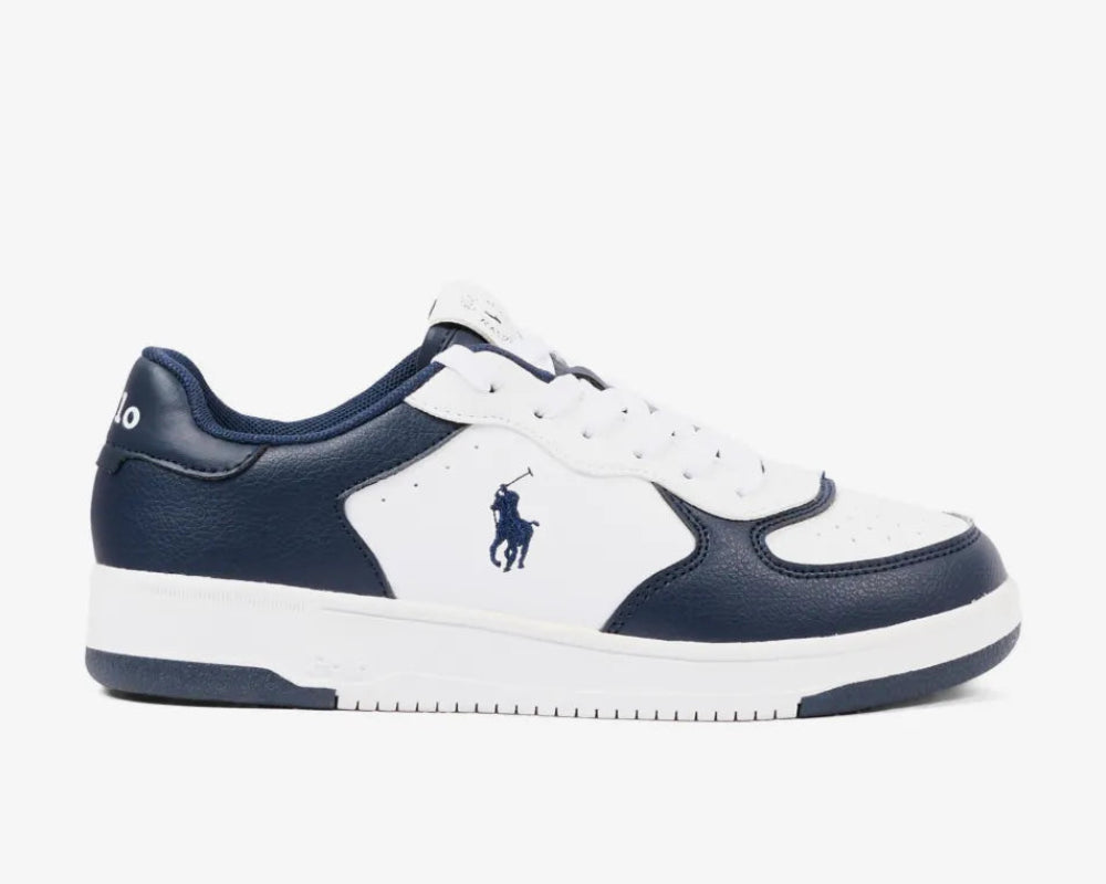Polo Navy White Court Sneakers