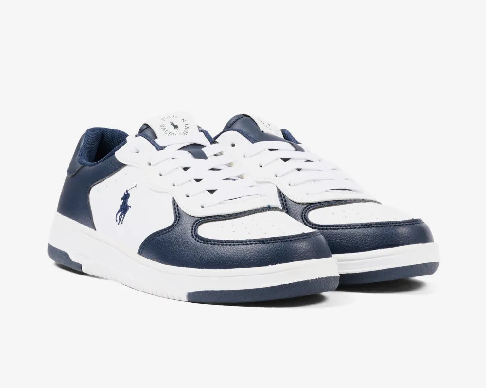 Polo Navy White Court Sneakers