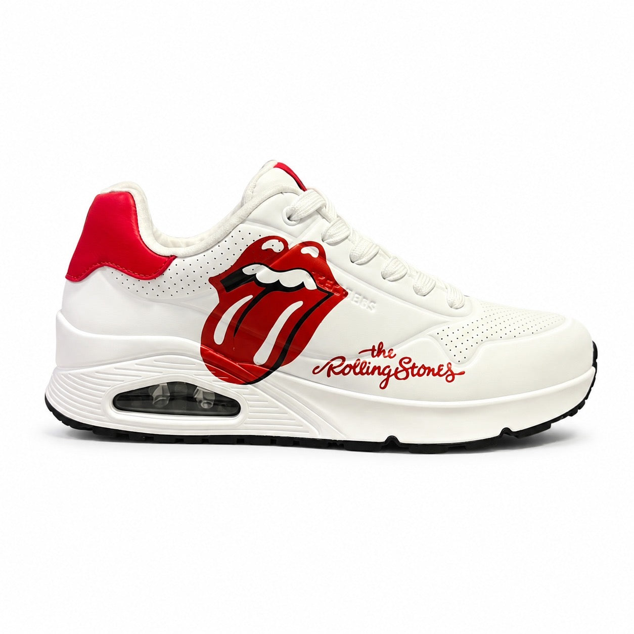 SKECHERS UNO WHITE ROLLING STONES