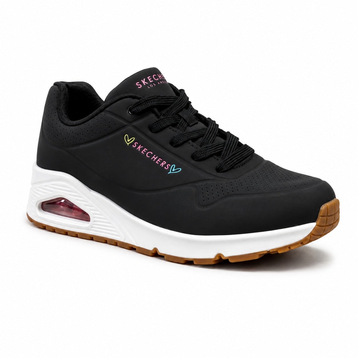 SKECHERS UNO BLACK-WHITE SNEAKERS