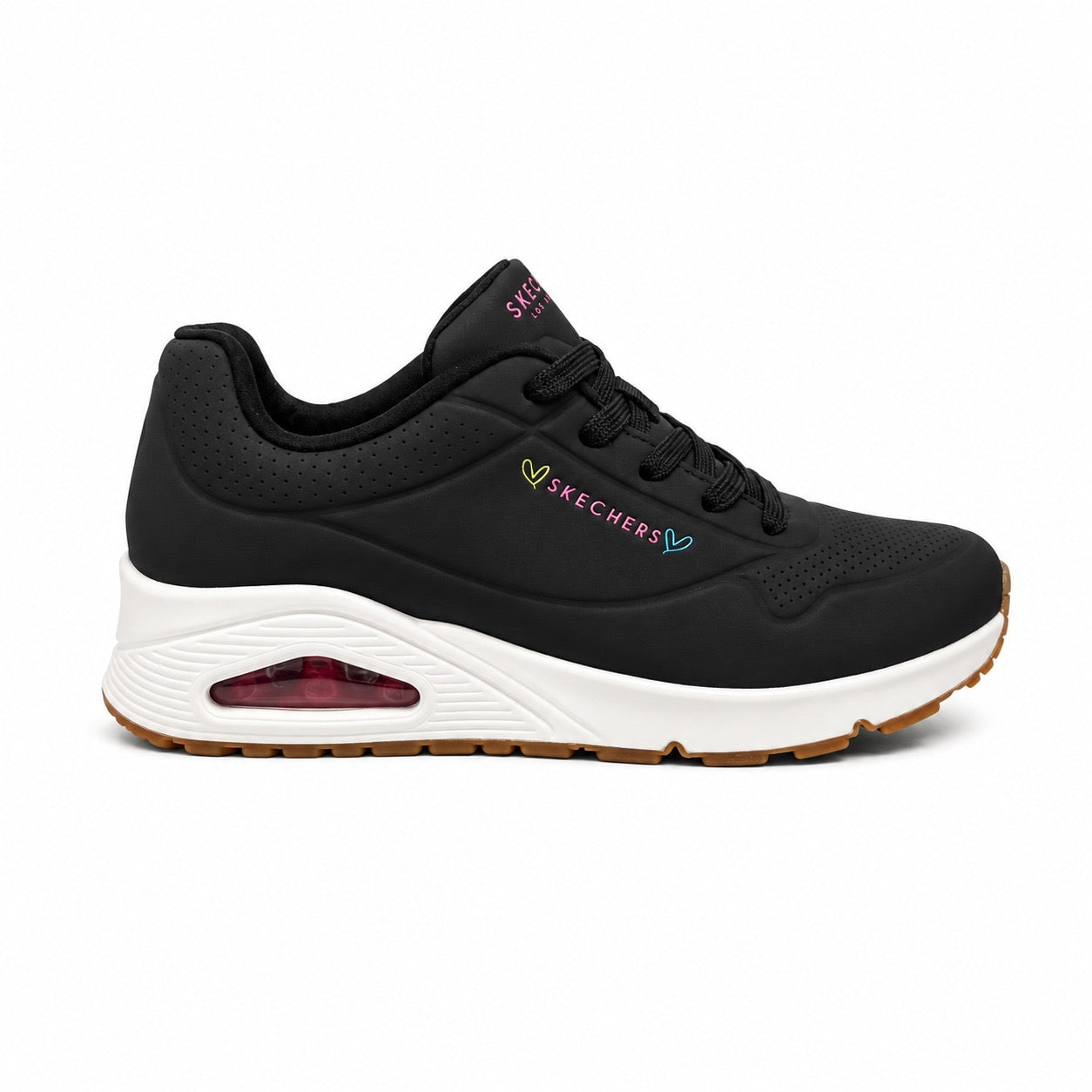 SKECHERS UNO BLACK-WHITE SNEAKERS