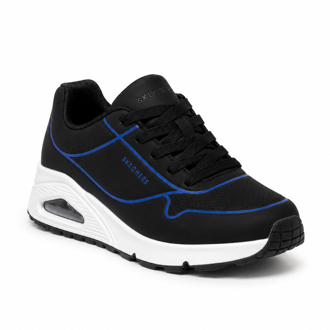 Skechers Uno Kids Black Blue Sneakers