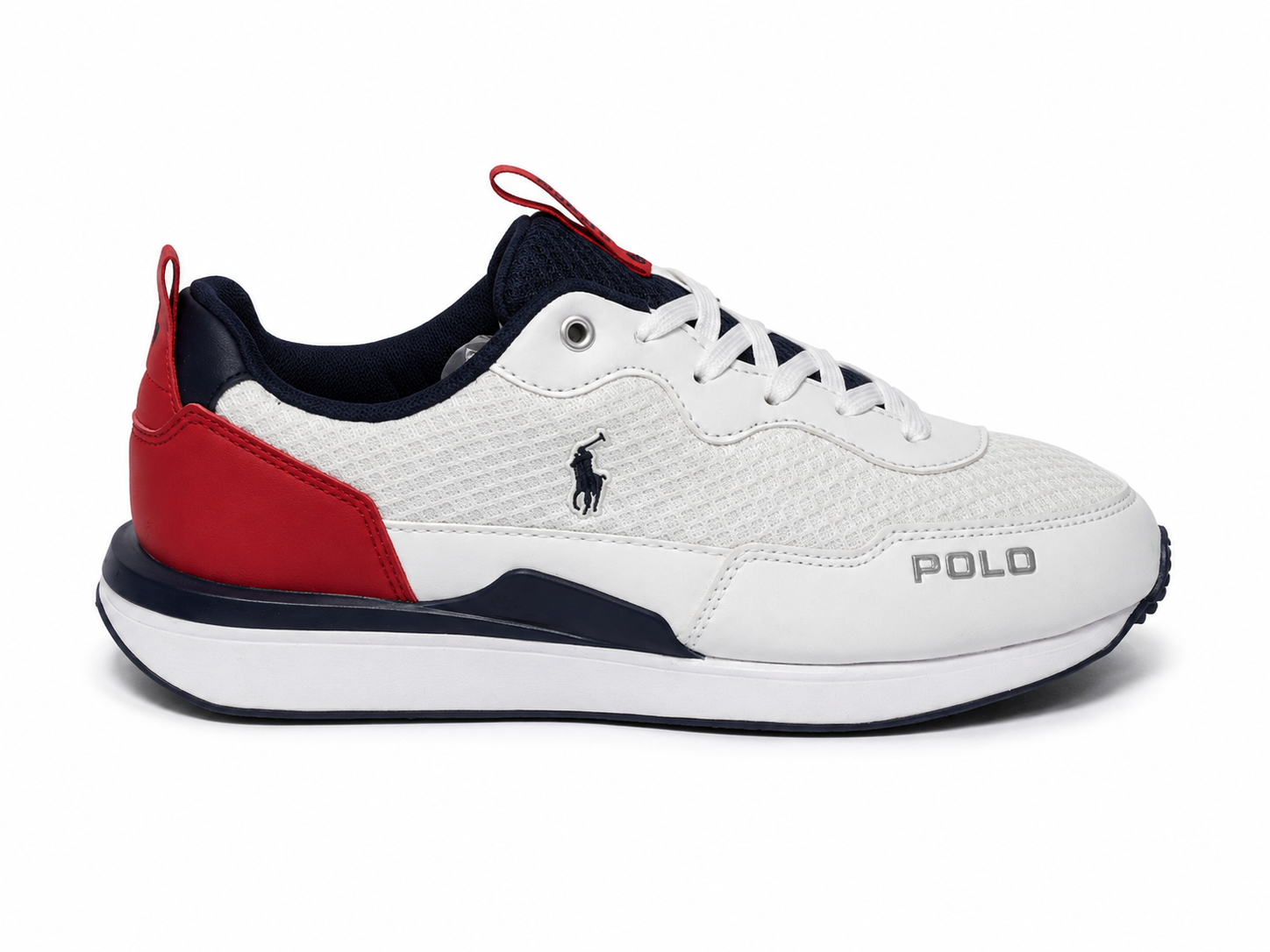 Polo Ralph Lauren White & Navy Sport Sneakers