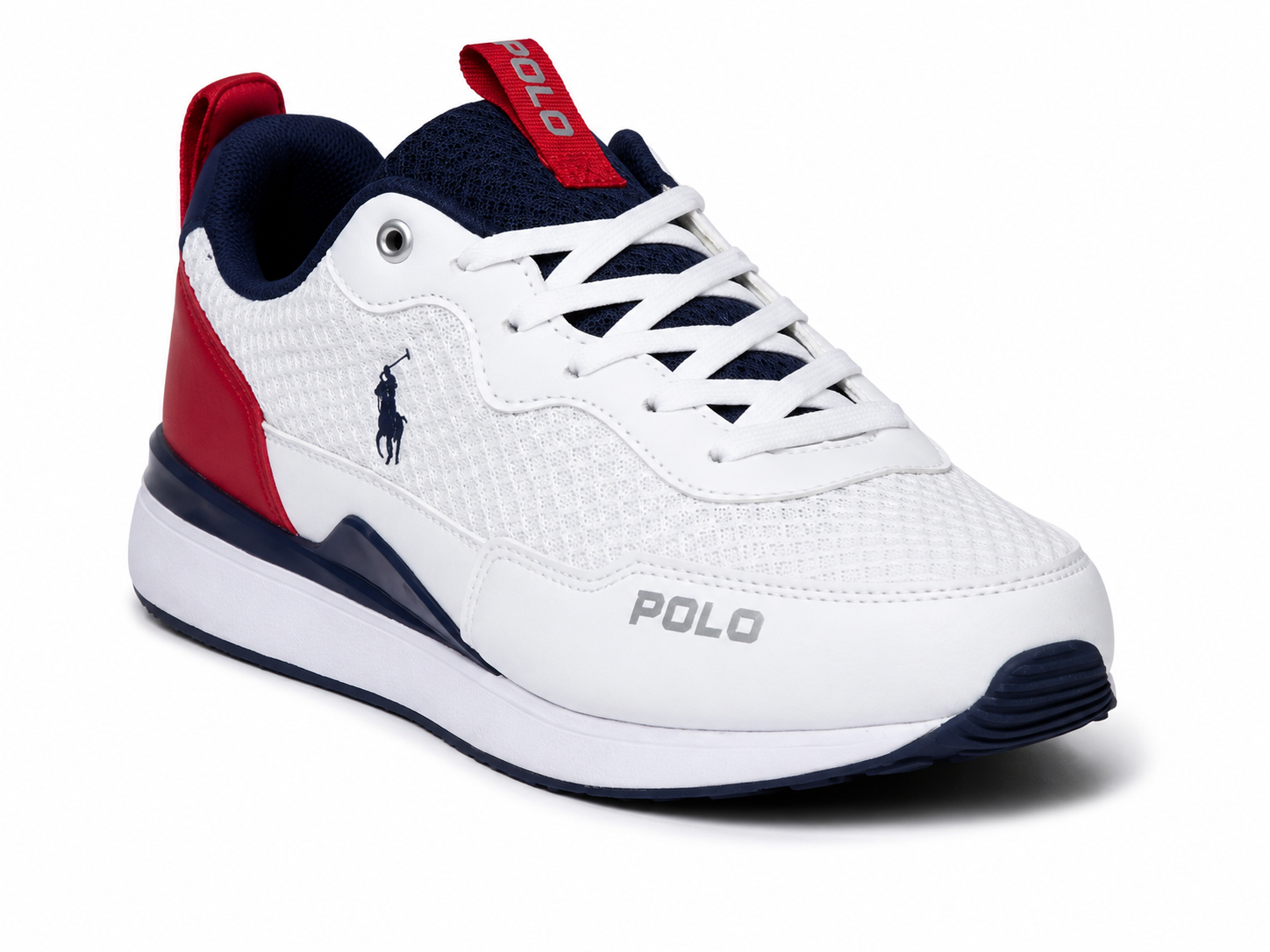 Polo Ralph Lauren White & Navy Sport Sneakers
