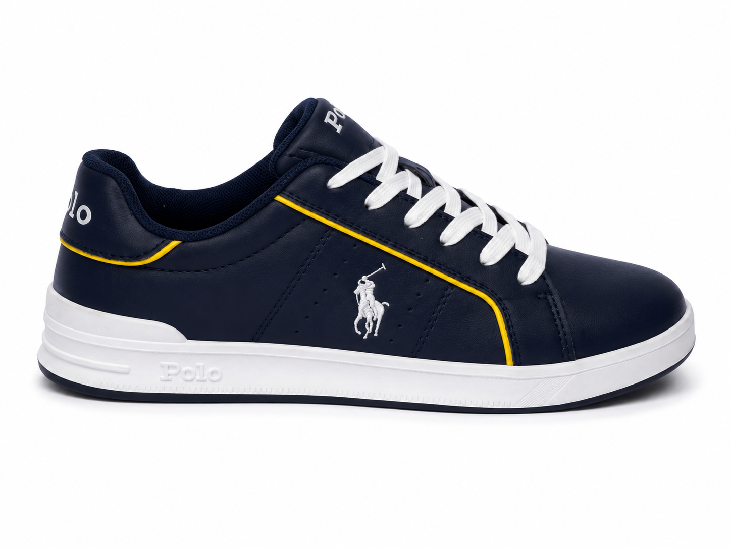 Ralph Lauren Boys Navy Blue Logo Trainers