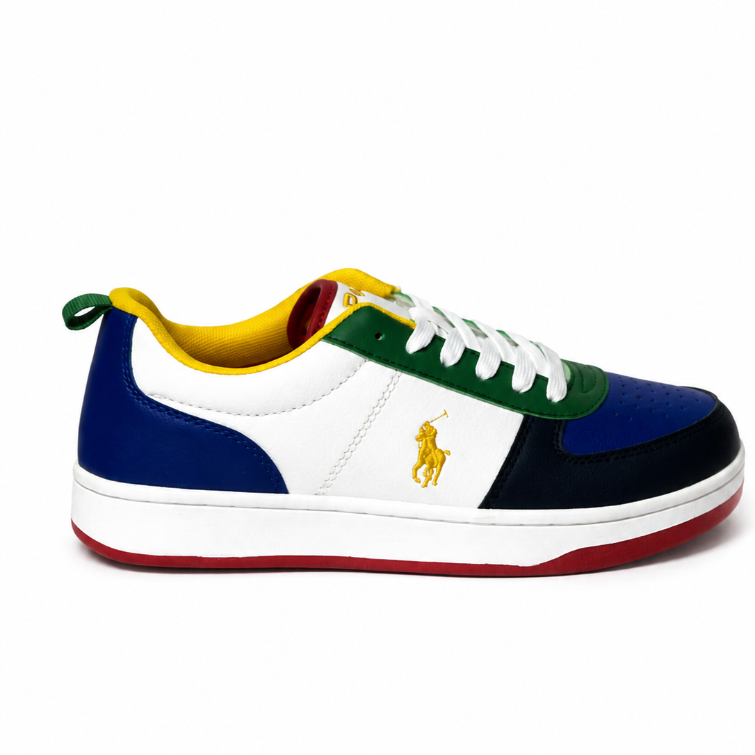 Polo Ralph Lauren Kids Blue & Green Color block Sneakers