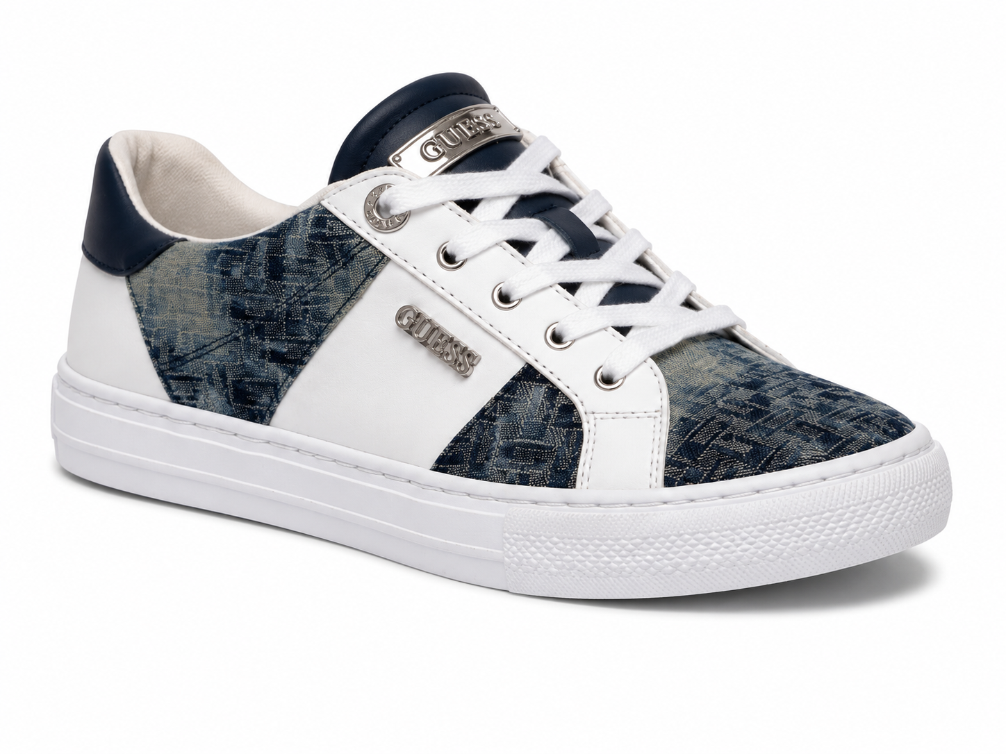 Guess Light Blue Denim-Style Sneakers