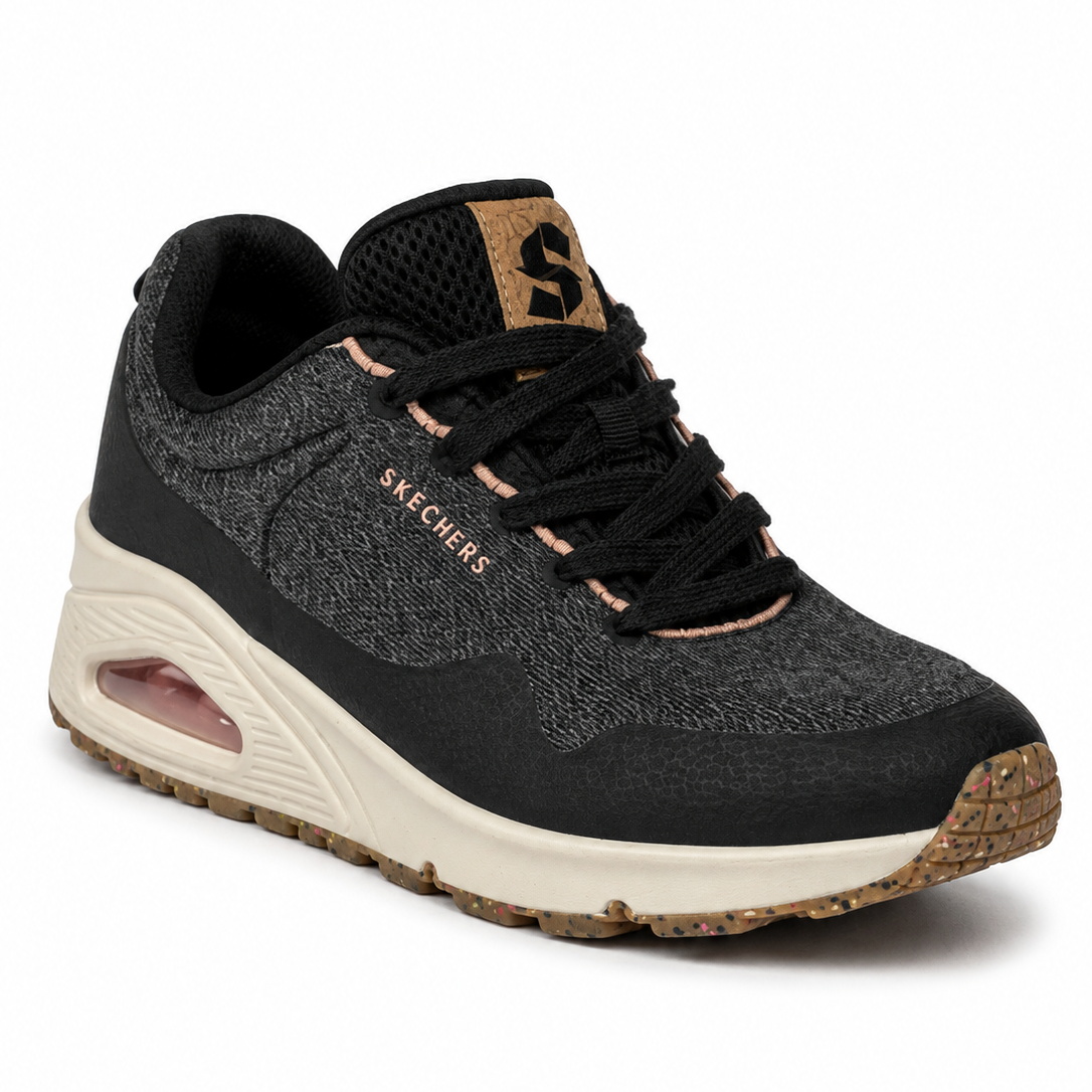 SKECHERS UNO Air Cushion Black Sneakers