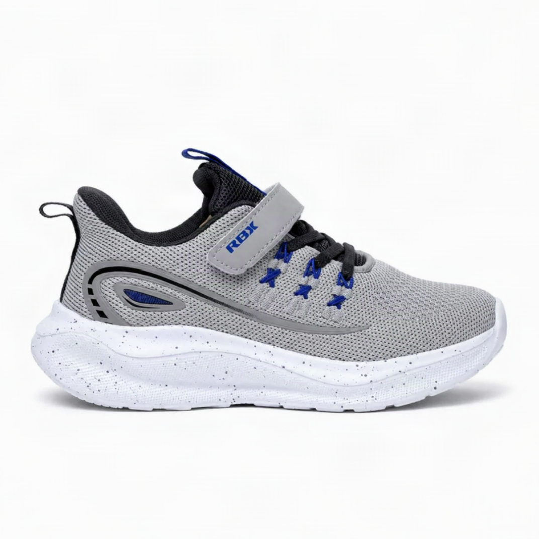 RBX Grey & Blue Active Kids Sneakers