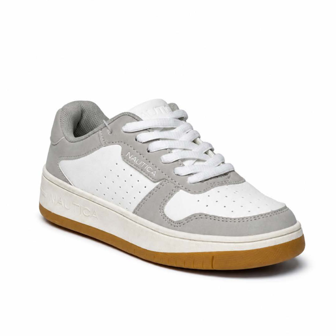 NAUTICA Grey & White Classic Sneakers