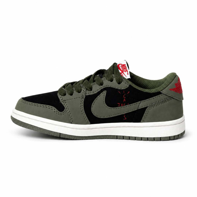 Black & Olive Classic Sneakers