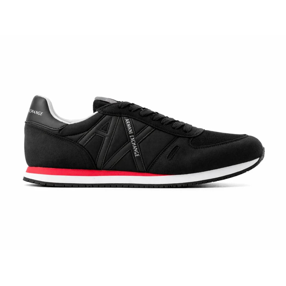ARMANI EXCHANGE Logo Lace-Up XUX017 Sneakers - BLKBLK